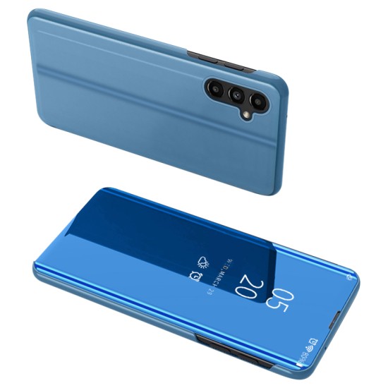 Clear View Case cover for Samsung Galaxy A14 flip cover blue Clear View Case cover for Samsung Galaxy A14 flip cover blue