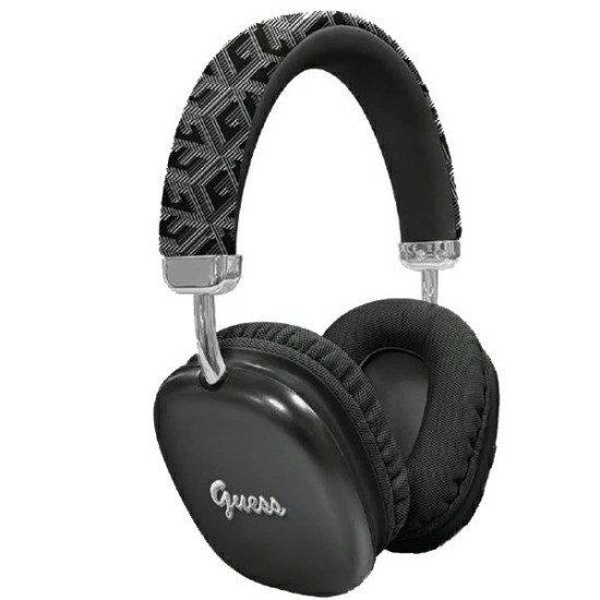 Guess GCube Metallic Script Logo Headphones - Black Guess GCube Metallic Script Logo Headphones - Black