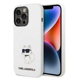 Karl Lagerfeld KLHCP14LSNCHBCH iPhone 14 Pro 6.1" hardcase white/white Silicone Choupette Karl Lagerfeld KLHCP14LSNCHBCH iPhone 14 Pro 6.1" hardcase white/white Silicone Choupette