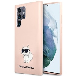 Karl Lagerfeld KLHCS23LSNCHBCP S23 Ultra S918 hardcase pink/pink Silicone Choupette Karl Lagerfeld KLHCS23LSNCHBCP S23 Ultra S918 hardcase pink/pink Silicone Choupette
