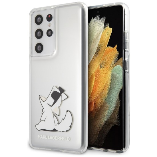 Karl Lagerfeld Choupette Fun Case for Samsung Galaxy S21 Ultra - Transparent
