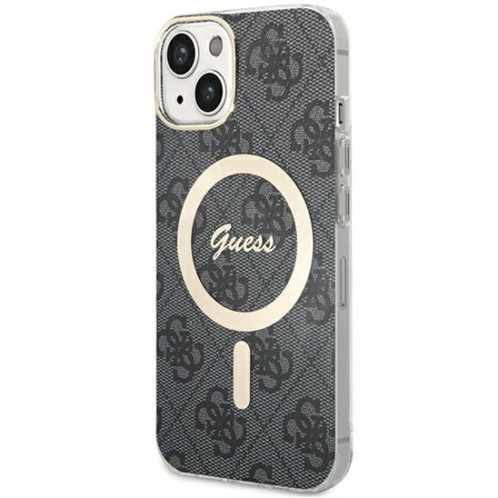 Guess 4G MagSafe case for iPhone 15 Plus / 14 Plus - black Guess 4G MagSafe case for iPhone 15 Plus / 14 Plus - black