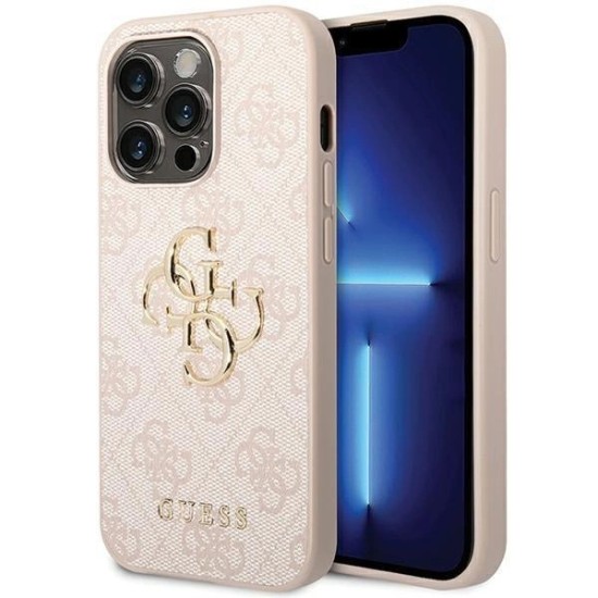 Guess GUHCP15X4GMGPI iPhone 15 Pro Max 6.7" pink/pink hardcase 4G Big Metal Logo Guess GUHCP15X4GMGPI iPhone 15 Pro Max 6.7" pink/pink hardcase 4G Big Metal Logo
