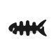Fish-shaped headphone cable wrap - black Fish-shaped headphone cable wrap - black