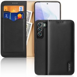 Dux Ducis Hivo Leather Flip Cover Genuine Leather Wallet For Cards And Documents Samsung Galaxy S22 + (S22 Plus) Black Dux Ducis Hivo Leather Flip Cover Genuine Leather Wallet For Cards And Documents Samsung Galaxy S22 + (S22 Plus) Black