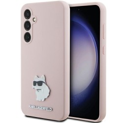 Karl Lagerfeld Silicone Choupette Metal Pin case for Samsung Galaxy S23 FE - pink Karl Lagerfeld Silicone Choupette Metal Pin case for Samsung Galaxy S23 FE - pink