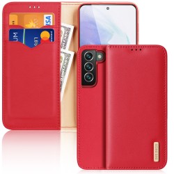 Dux Ducis Hivo Leather Flip Cover Genuine Leather Wallet For Cards And Documents Samsung Galaxy S22 + (S22 Plus) Red Dux Ducis Hivo Leather Flip Cover Genuine Leather Wallet For Cards And Documents Samsung Galaxy S22 + (S22 Plus) Red