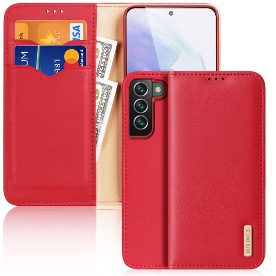 Dux Ducis Hivo Leather Flip Cover Genuine Leather Wallet For Cards And Documents Samsung Galaxy S22 + (S22 Plus) Red Dux Ducis Hivo Leather Flip Cover Genuine Leather Wallet For Cards And Documents Samsung Galaxy S22 + (S22 Plus) Red