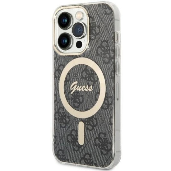 Guess 4G MagSafe case for iPhone 14 Pro - black Guess 4G MagSafe case for iPhone 14 Pro - black