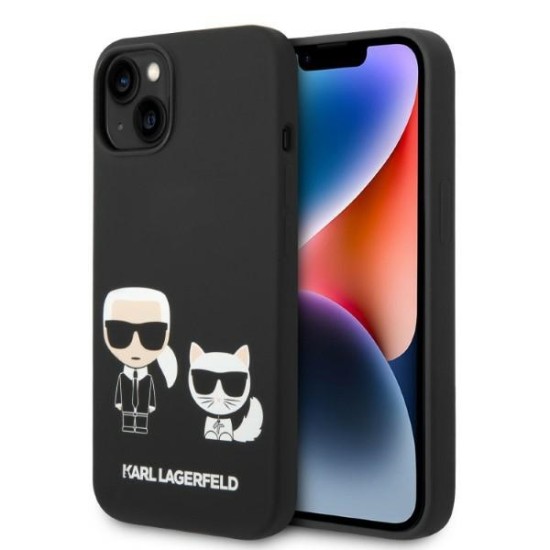 Karl Lagerfeld KLHMP14MSSKCK iPhone 14 Plus 6.7 "hardcase black / black Liquid Silicone Karl & Choupette Magsafe Karl Lagerfeld KLHMP14MSSKCK iPhone 14 Plus 6.7 "hardcase black / black Liquid Silicone Karl & Choupette Magsafe