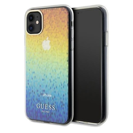 Guess IML Faceted Mirror Disco Iridescent case for iPhone 11 / Xr - multicolor Guess IML Faceted Mirror Disco Iridescent case for iPhone 11 / Xr - multicolor