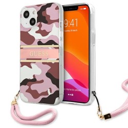 Guess GUHCP13SKCABPI iPhone 13 mini 5.4" pink/pink hardcase Camo Strap Collection Guess GUHCP13SKCABPI iPhone 13 mini 5.4" pink/pink hardcase Camo Strap Collection
