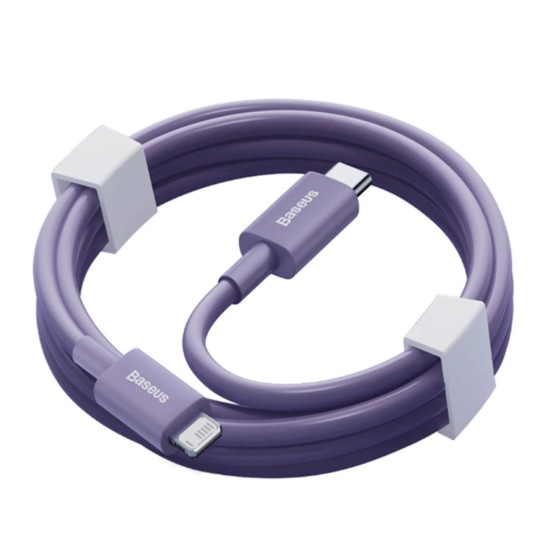 USB-C fast charging / data transfer cable - Lightning PD 20W 1m Baseus Superior Series - purple USB-C fast charging / data transfer cable - Lightning PD 20W 1m Baseus Superior Series - purple