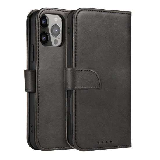 Magnet Case an elegant case cover with a flap and stand function iPhone 14 Max black Magnet Case an elegant case cover with a flap and stand function iPhone 14 Max black