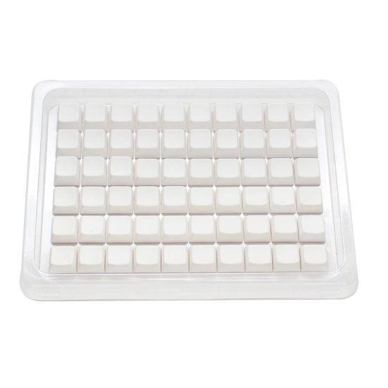 Ducky Blank white keycap set/ US/ PBT/ Non-printed/ MDA profile Keycaps
