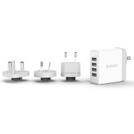 4 PORT USB WALL CHARGER UK AUS EU