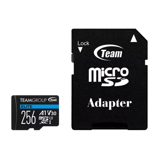 TEAMGROUP ELITE Micro uSDXC 256GB UHS-I U3 V30 A1 RETAIL W/1Adapter