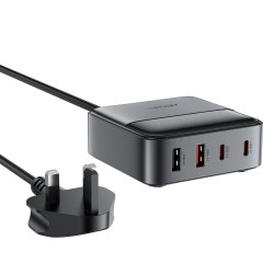 Acefast Z6 PD65W GaN (2*USB-C+2*USB-A) desktop charging adapter,black (UK)