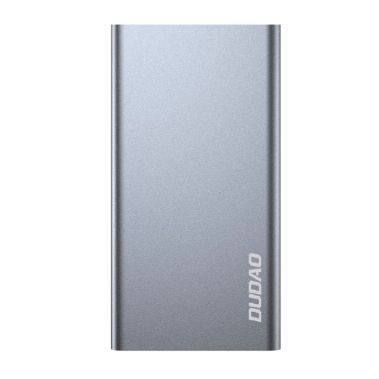 Dudao metal power bank with LED indicator 10000mAh silver (K5Pro)