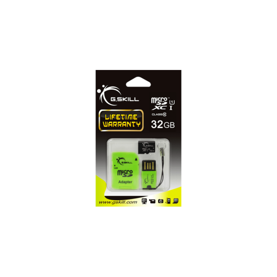 GSKILL microSDHC 32GB UHS-1 / Class 10 SD Card &amp;amp;amp;amp;amp;amp;amp;amp;amp;amp; microSD-to-USB Adapter Included