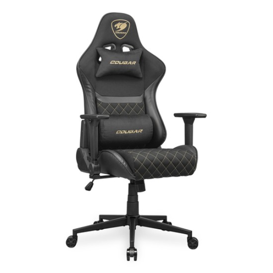 COUGAR Armor One V2 Gold F Gaming Chair, PVC/Fabric, Black