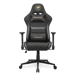COUGAR Armor One V2 Gold F Gaming Chair, PVC/Fabric, Black