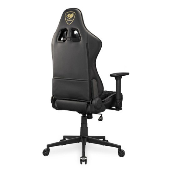 COUGAR Armor One V2 Gold F Gaming Chair, PVC/Fabric, Black