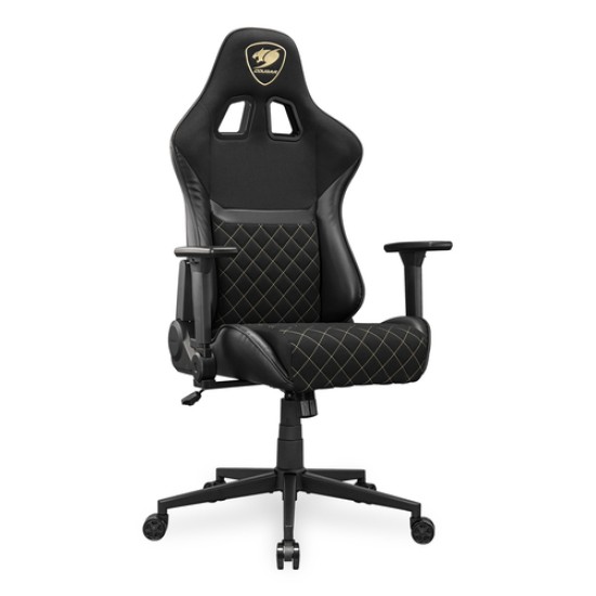 COUGAR Armor One V2 Gold F Gaming Chair, PVC/Fabric, Black
