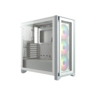 Corsair Mid Tower ATX Case iCUE 4000X RGB Tempered Glass - White - CC- 9011205-WW