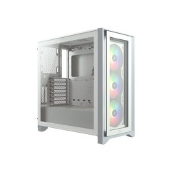Corsair Mid Tower ATX Case iCUE 4000X RGB Tempered Glass - White - CC- 9011205-WW