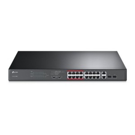 Tp-Link 16-Port 10/100Mbps + 2-Port Gigabit Unmanaged PoE Switch (TL- SL1218MP) Tp-Link 16-Port 10/100Mbps + 2-Port Gigabit Unmanaged PoE Switch (TL- SL1218MP)