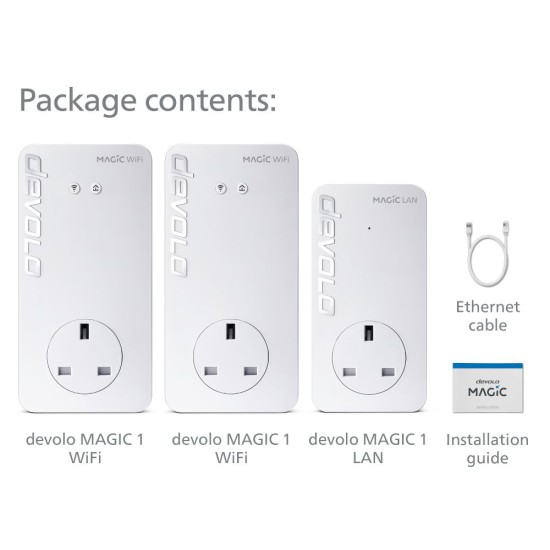 Devolo Magic 1 WiFi 2-1 Whole Home Wi-Fi Kit (8369) UK