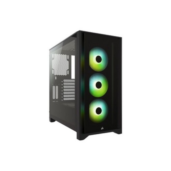 CORSAIR Mid Tower ATX Case iCUE 4000X RGB Tempered Glass - Black