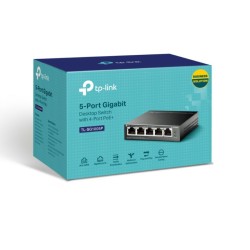 Tp-Link 5-Port Gigabit Desktop Switch with 4-Port PoE+(TL-SG1005P) Tp-Link 5-Port Gigabit Desktop Switch with 4-Port PoE+(TL-SG1005P)