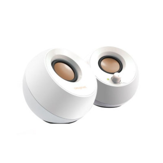SPEAKERS CREATIVE PEBBLE 2.0 USB WHITE