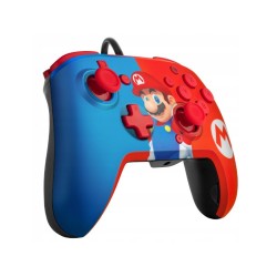 PDP - Wired Controller for Nintendo Switch and Pc MarioRed/Blue Faceoff