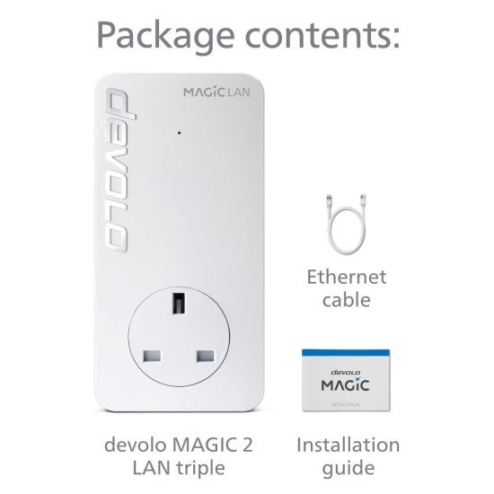 Devolo Magic 2 LAN triple Single adapter (8504) UK