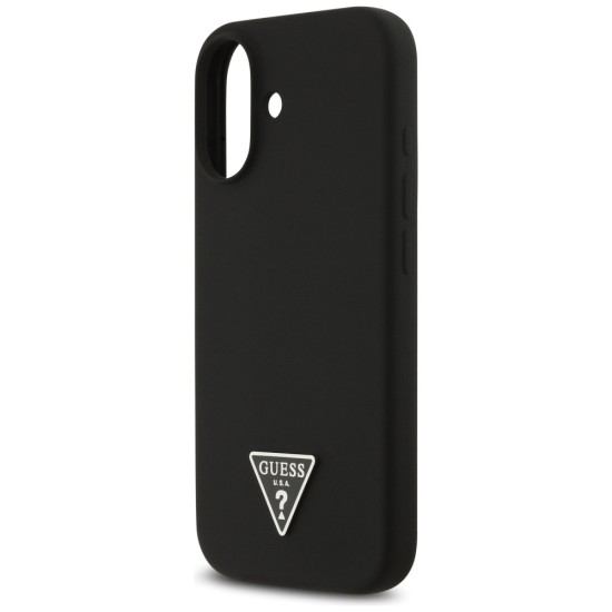 Guess Silicone Triangle Logo MagSafe Case for iPhone 17 - Black