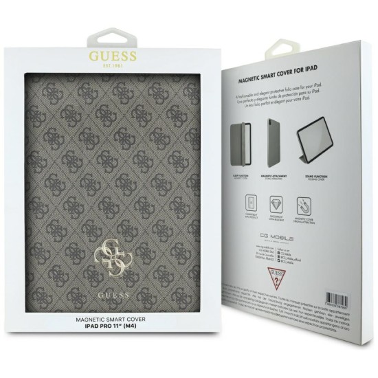 Guess GUFC11PM24PS4SGW iPad Pro 11" 2024 brown Magnetic 4G Big Logo Guess GUFC11PM24PS4SGW iPad Pro 11" 2024 brown Magnetic 4G Big Logo
