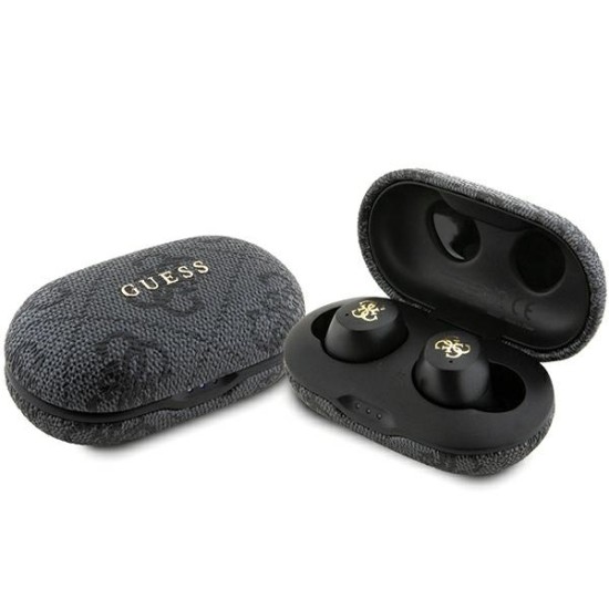 Guess 4G Metal TWS Headphones with ENC Charging Station - Black Guess 4G Metal TWS Headphones with ENC Charging Station - Black