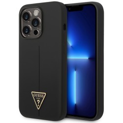 Guess GUHCP14LSLTGK iPhone 14 Pro 6.1" black/black hardcase Silicone Triangle Guess GUHCP14LSLTGK iPhone 14 Pro 6.1" black/black hardcase Silicone Triangle