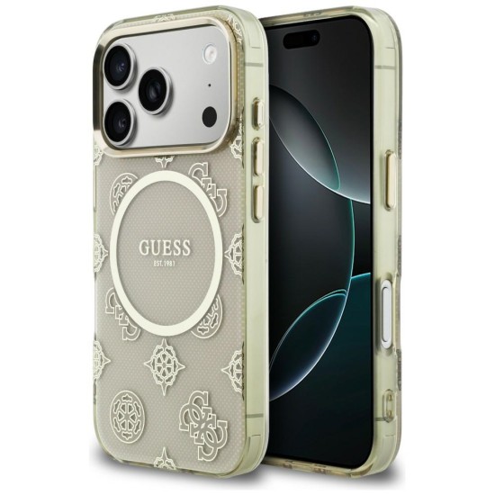Guess IML Peony Dot MagSafe Case for iPhone 17 Pro - Beige Guess IML Peony Dot MagSafe Case for iPhone 17 Pro - Beige