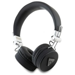 Guess Bluetooth ENC GUBH70PGTSPSK on-ear headphones black/black Grained Classic Round Shape Guess Bluetooth ENC GUBH70PGTSPSK on-ear headphones black/black Grained Classic Round Shape