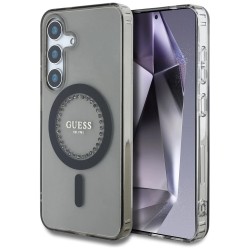 Guess Rhinestones Printed Classic Logo MagSafe Samsung Galaxy S25 case black