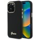 Guess Silicone Script Metal Logo & Frame Case for iPhone 16 Pro Max - Black Guess Silicone Script Metal Logo & Frame Case for iPhone 16 Pro Max - Black