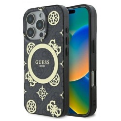 Guess IML Peony On 4G Background MagSafe case for iPhone 16 Pro - black Guess IML Peony On 4G Background MagSafe case for iPhone 16 Pro - black