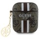 Guess GUA2P4RPSW AirPods 1/2 cover brown/brown 4G Printed Stripes Charm Guess GUA2P4RPSW AirPods 1/2 cover brown/brown 4G Printed Stripes Charm