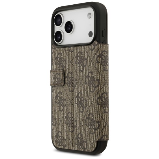 Guess Book 4G Metal Logo Case for iPhone 17 Pro Max - Brown Guess Book 4G Metal Logo Case for iPhone 17 Pro Max - Brown