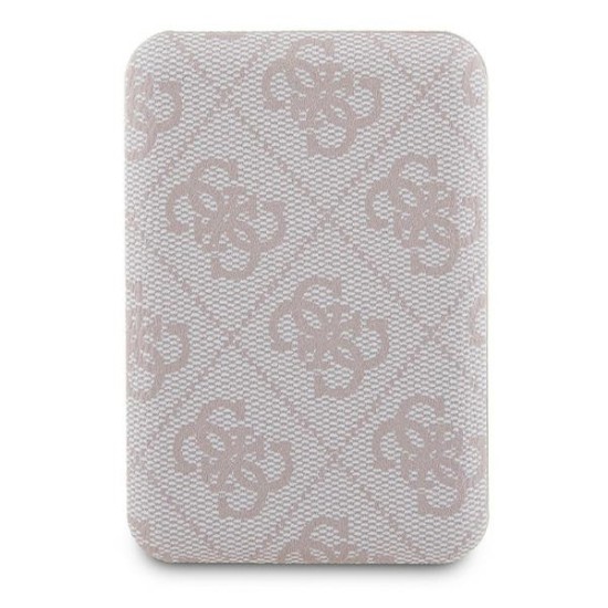 Guess Powerbank inductive 15W GUPB5FP4EMGP 5000mAh pink/pink 4G Leather Metal Logo MagSafe Guess Powerbank inductive 15W GUPB5FP4EMGP 5000mAh pink/pink 4G Leather Metal Logo MagSafe