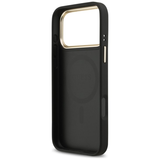 Guess 4G Strass Logo MagSafe Case for iPhone 17 Pro Max - Black